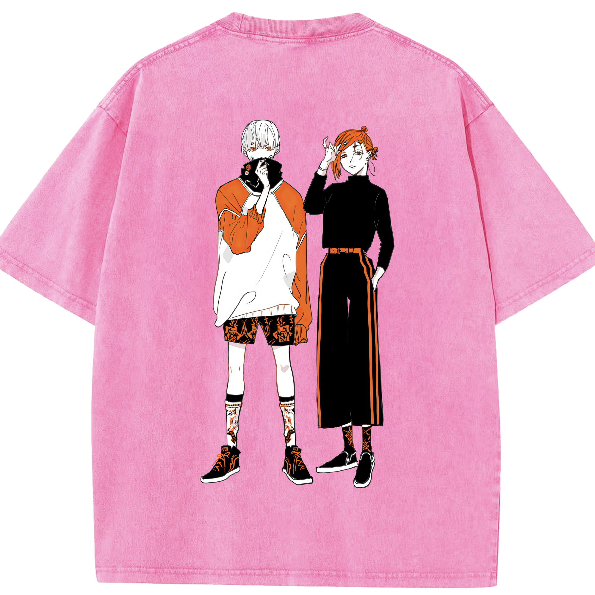 （画像用） 呪術廻戦 Jujutsu Kaisen 綿100% ヴィンテージ風 半袖Tシャツ（背面プリント）